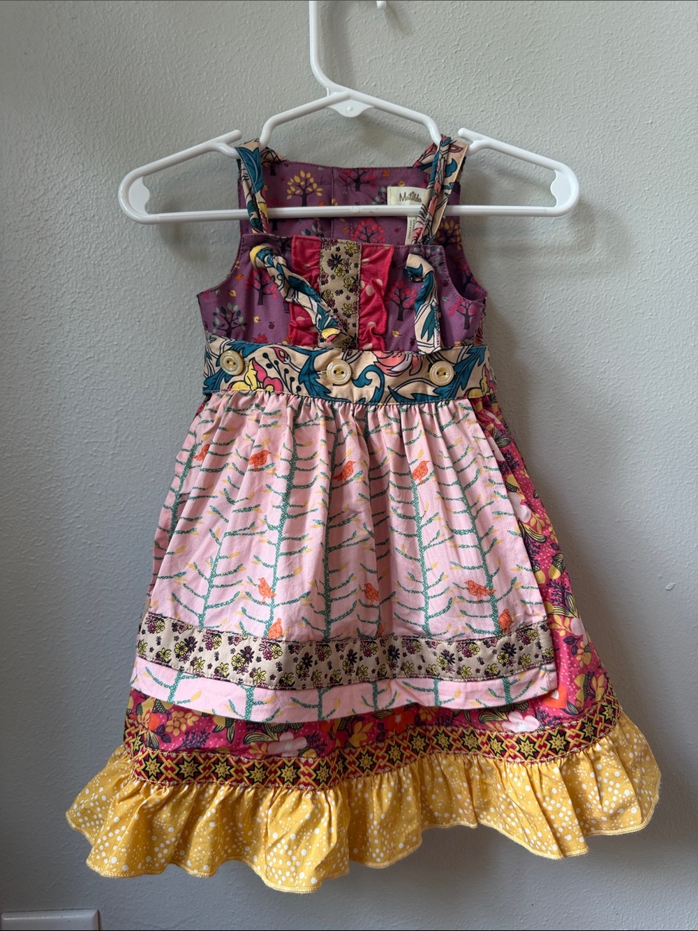 Matilda Jane Girls Multi-Color Floral Dress — Purple & Pink & Teal